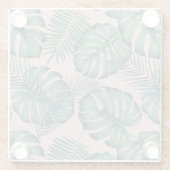 熱帯葉パターン ガラスコースター (裏面)