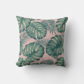 熱帯葉パターン クッション (正面)