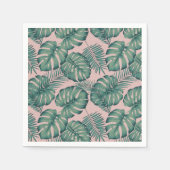 熱帯葉パターン スタンダードカクテルナプキン (正面)