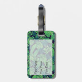 熱帯葉パターン ラゲッジタグ (裏面縦)