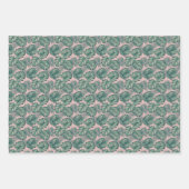 熱帯葉パターン ラッピングペーパーシート (正面2)