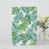 熱帯葉パターン 便箋 (スタンド正面)