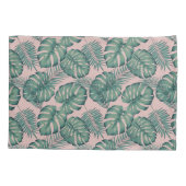 熱帯葉パターン 枕カバー (裏面-左)
