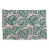 熱帯葉パターン 枕カバー (裏面-右)