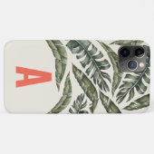 熱帯葉パーソナライズされたイニシャル Case-Mate iPhoneケース (裏面(横))