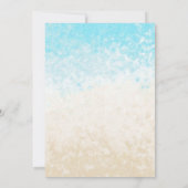 熱帯葉ビーチのブライダルシャワー招待 招待状 (裏面)