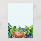 熱帯葉フローラビーチウェディアルビーチ結婚式 エンクロージャーカード (裏面)