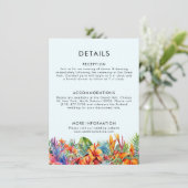 熱帯葉フローラビーチウェディアルビーチ結婚式 エンクロージャーカード (スタンド正面)