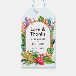 熱帯葉フローラビーチ結婚式 ギフトタグ