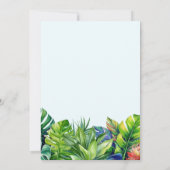 熱帯葉フローラビーチ結婚式 セーブザデート (裏面)