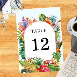 熱帯葉フローラビーチ結婚式 テーブルナンバー