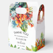 熱帯葉フローラビーチ結婚式 フェイバーボックス (オープン)