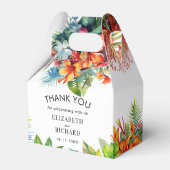 熱帯葉フローラビーチ結婚式 フェイバーボックス (正面サイド)