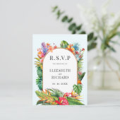 熱帯葉フローラビーチ結婚式 出欠カード (スタンド正面)