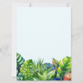 熱帯葉フローラビーチ結婚式 招待状 (裏面)