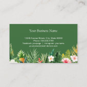 熱帯葉フローラフラミンゴ幾何学模様 名刺 (裏面)