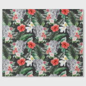 熱帯葉フローララッピング紙 ラッピングペーパー (フラット)