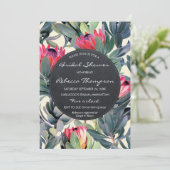 熱帯葉ブライダルシャワー結婚式招待状 招待状 (スタンド正面)