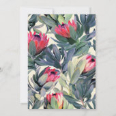 熱帯葉ブライダルシャワー結婚式招待状 招待状 (裏面)