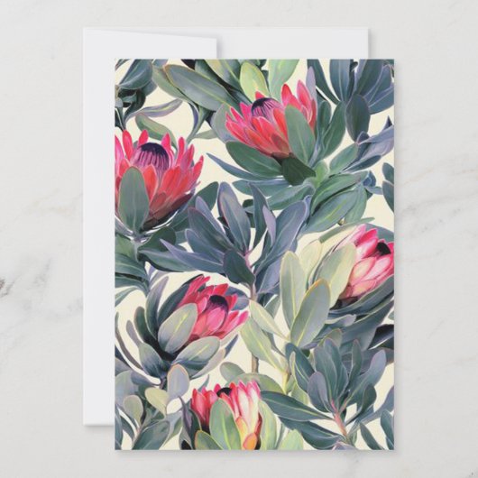 熱帯葉ブライダルシャワー結婚式招待状 招待状 (裏面)