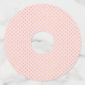 熱帯葉モダン金ゴールド結婚ズ ワイングラスタグ (裏面)