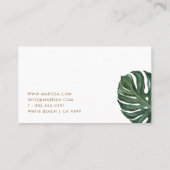 熱帯葉モダン 名刺 (裏面)