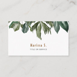 熱帯葉モダン 名刺