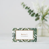 熱帯葉モダン 名刺 (スタンド正面)