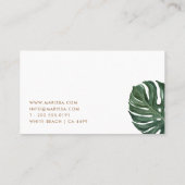 熱帯葉モダン 名刺 (裏面)