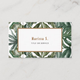 熱帯葉モダン 名刺