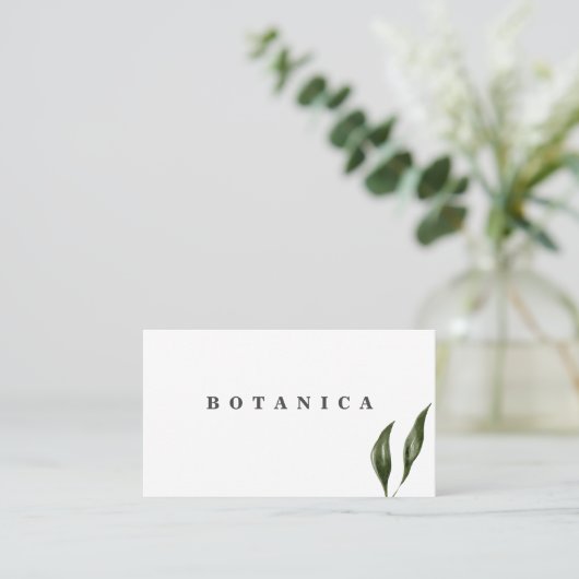 熱帯葉モダン 名刺 (スタンド正面)