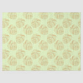 熱帯葉ヴィンテージレトロ夏誕生日 薄葉紙 (正面)