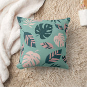 熱帯葉ヴィンテージ:シームレスなパターン。 クッション (ブランケット)