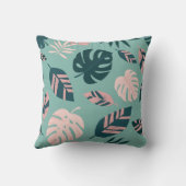 熱帯葉ヴィンテージ:シームレスなパターン。 クッション (裏面)