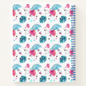 熱帯葉三角形模様 ノートブック (裏面)