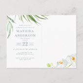 熱帯葉写真卒業はがき 案内ポストカード (裏面)