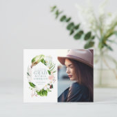 熱帯葉写真卒業はがき 案内ポストカード (スタンド正面)