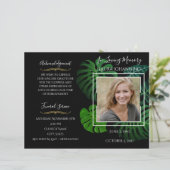 熱帯葉写真葬儀プログラム (スタンド正面)