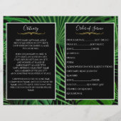 熱帯葉写真葬儀プログラム (裏面)