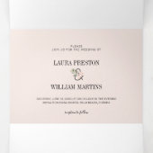 熱帯葉国結婚の写真とRSVP詳細 三つ折り招待状 (内部中)