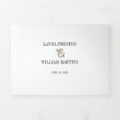 熱帯葉国結婚の写真とRSVP詳細 三つ折り招待状 (カバー)