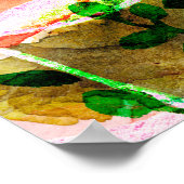 熱帯葉型パターン反復。写芸術的真 ポスター (角)