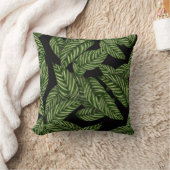 熱帯葉型模様 クッション (ブランケット)