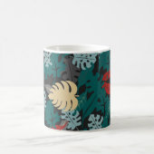 熱帯葉型模様 コーヒーマグカップ (中央)