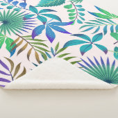 熱帯葉型模様 シェルパブランケット (3/4)