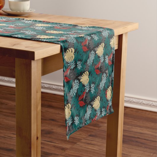熱帯葉型模様 ショートテーブルランナー (インサイチュ)