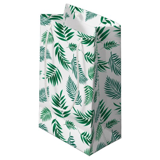 熱帯葉型模様 スモールペーパーバッグ (正面アングル)