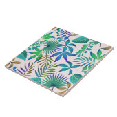 熱帯葉型模様 タイル (側面)