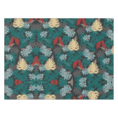 熱帯葉型模様 テーブルクロス (正面(横))