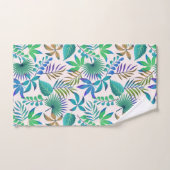 熱帯葉型模様 バスタオルセット (ハンドタオル)